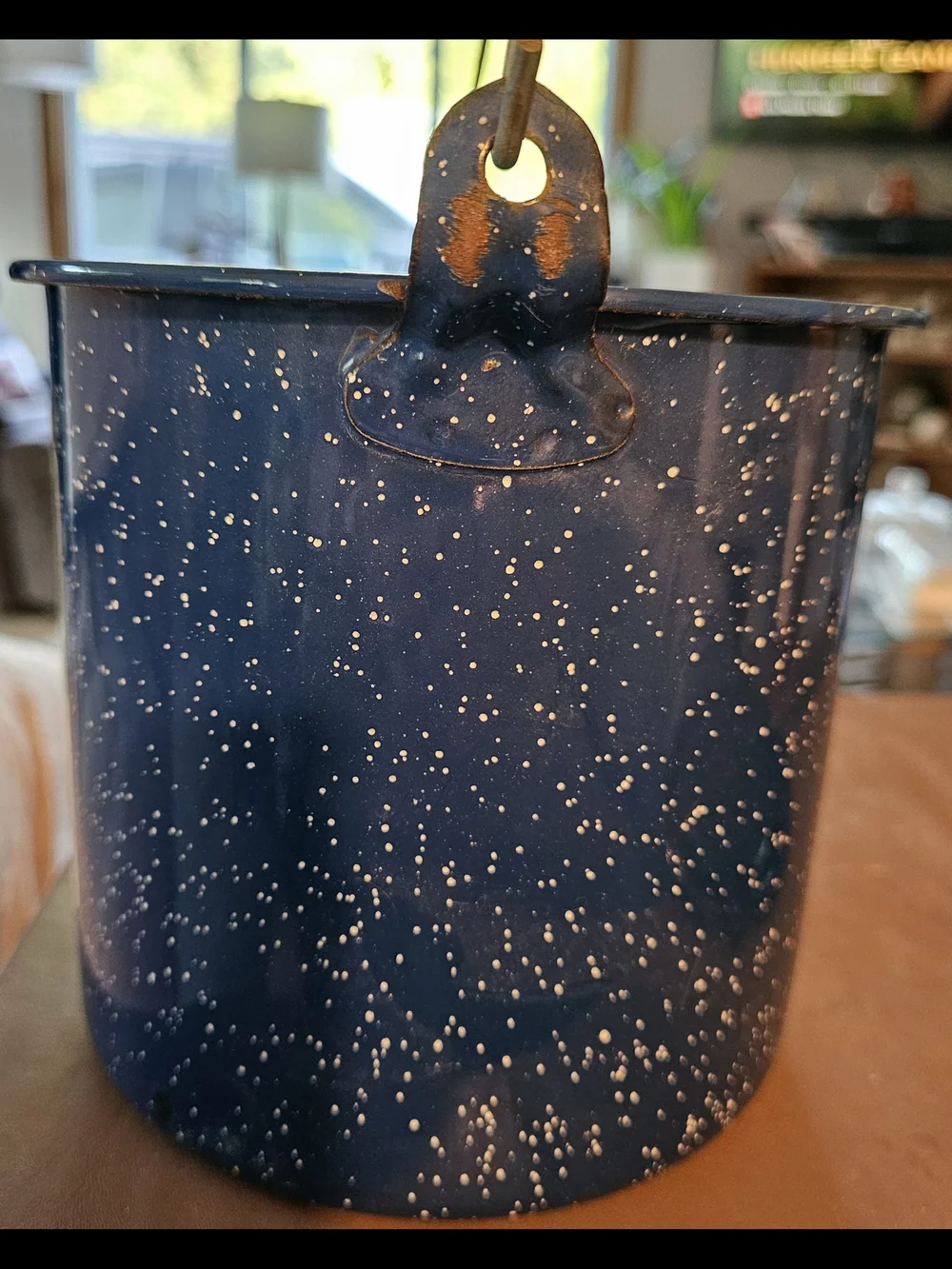 Ozark Trail Blue Enamel Cooking Pot with Lid - 3 1/2 qt